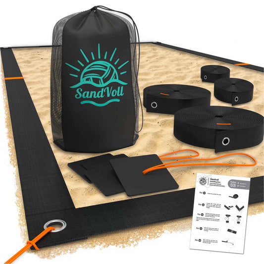 beach volleyball lines black