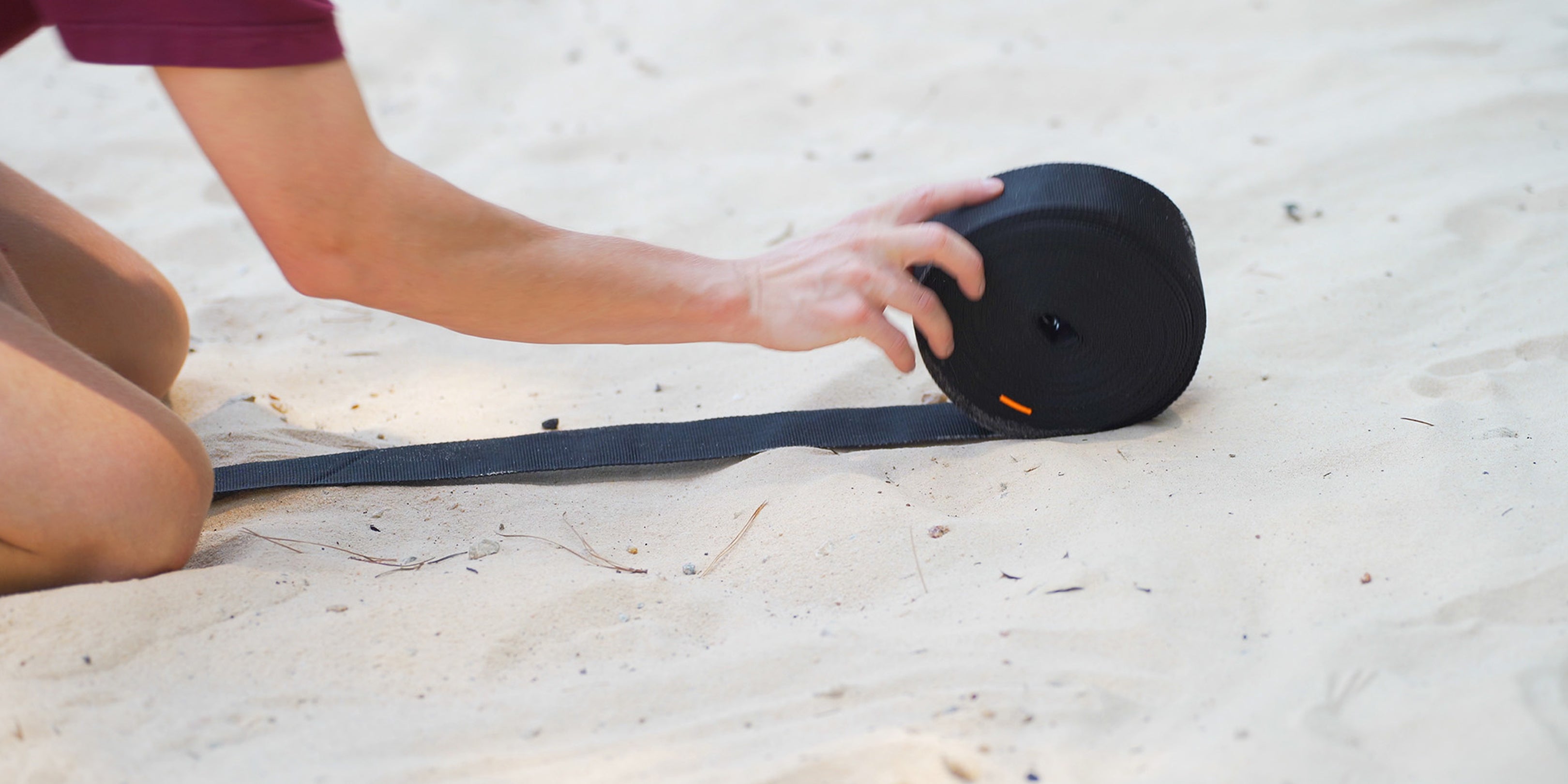 rolling volleyball boundary lines for sand