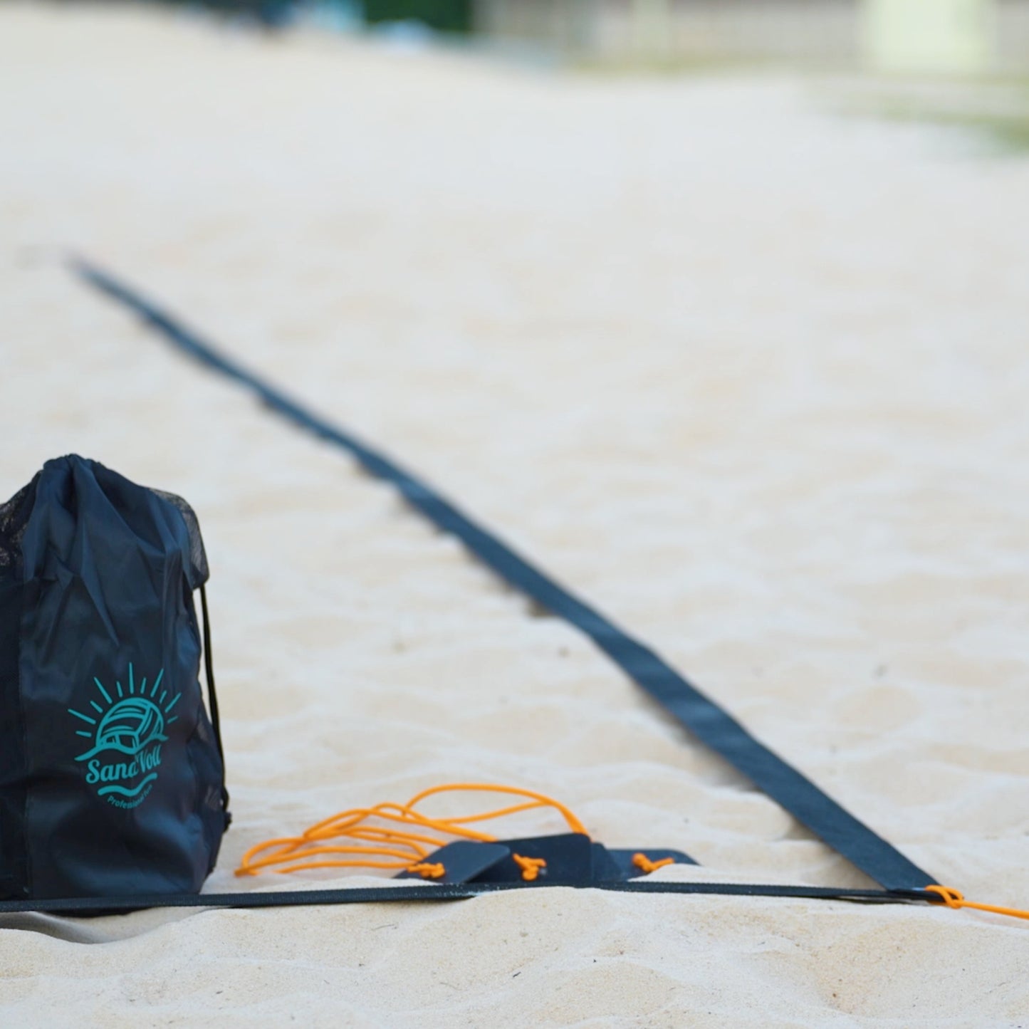beach volleyball lines on sand