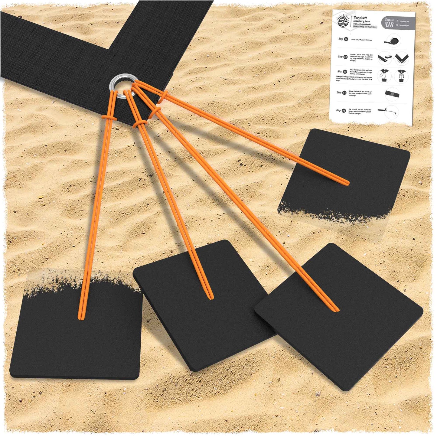 set of 4 volleyball anchors