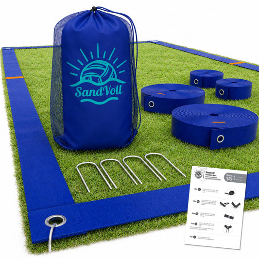 Grass Volleyball Boundary Lines – Official Size (Blue)