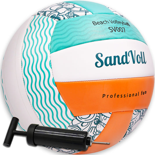 sandvoll outdoor beach volleyball with pump