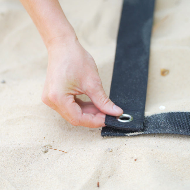 setup beach volleyball lines