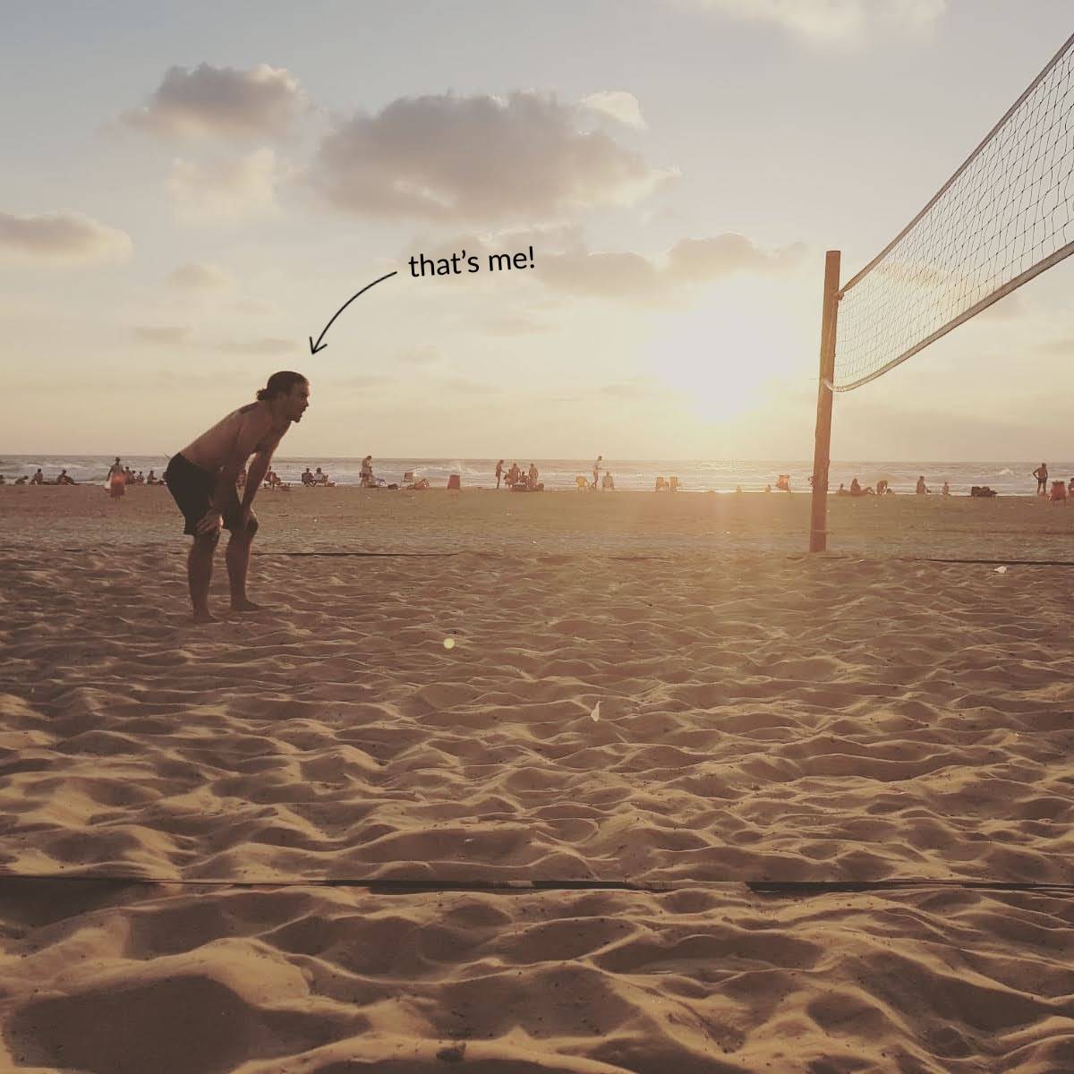 volleyball player on the beach