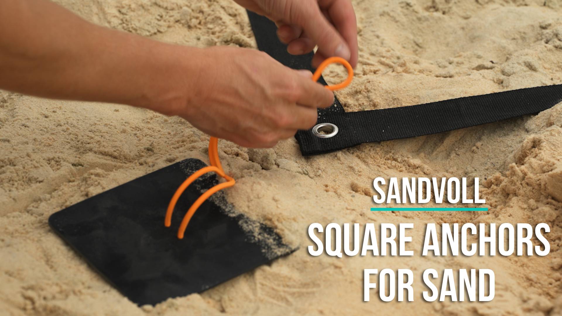 Load video: how to use square plates for sand beach volleyball