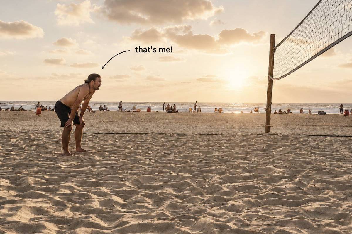 volleyball player in the beach